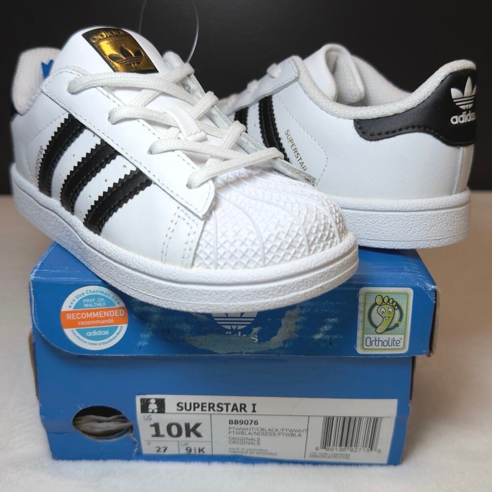 Adidas Superstar I – White/Black - BB9076  | 10C/K
